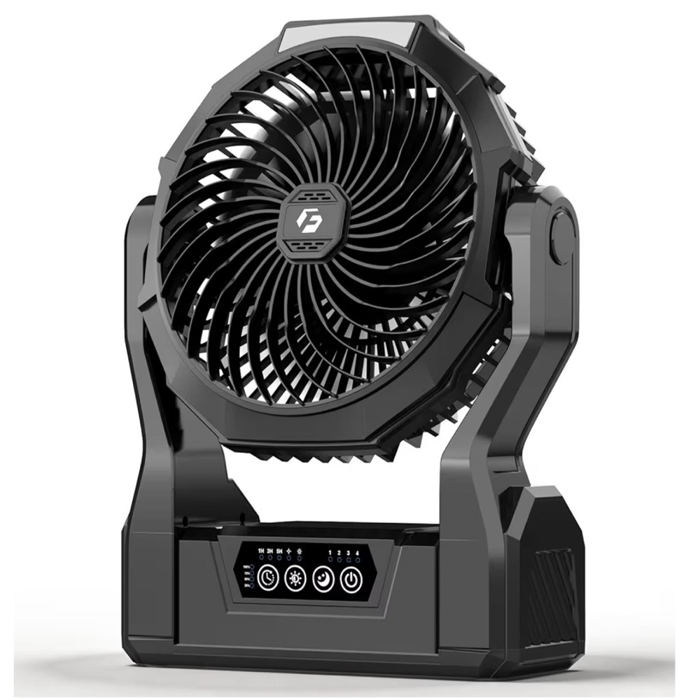 20000mAh Rechargeable Camping Fan with LED Light & Power Bank,60H Long Runtime